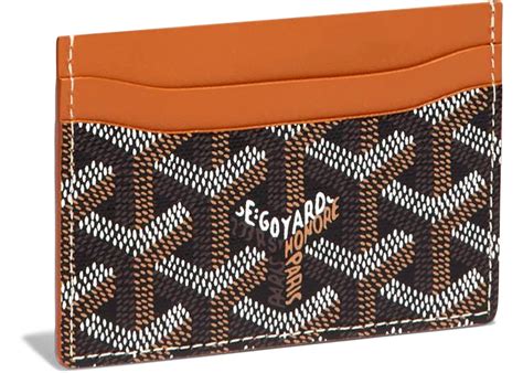 goyard saint sulpice card holder monogram chevron multicolor brown|goyard card holder wallet.